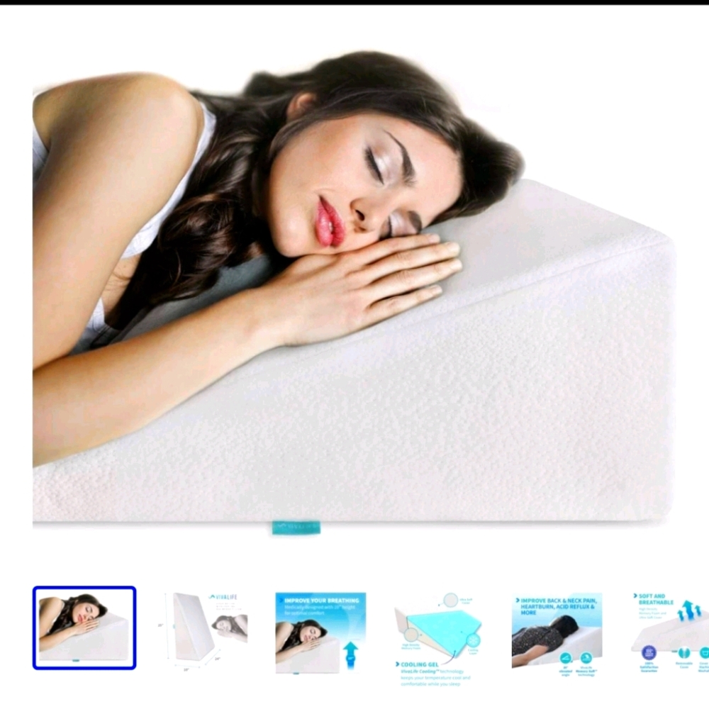 Vivalife 10" cooling wedge pillow NEW